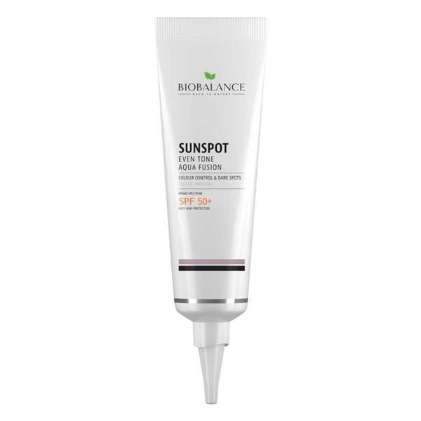 Bio Balance Крем със SPF 50+ Уеднаквяващ, против пигментни петна - Bio Balance Sunspot Even Tone Aqua Fusion, нюанс Medium, 40 мл