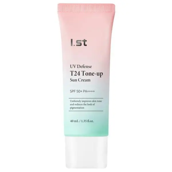 I.st Крем за изравняване на тена SPF 50+ PA++++ - I.st UV Defense T24 Tone-up Sun Cream, 40 мл