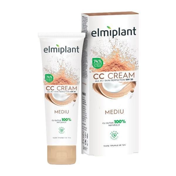 Elmiplant Крем за лице Elmiplant CC Cream All in 1 Skin Perfection SPF 20, Medium, 50 мл