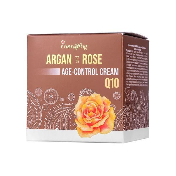 Fine Perfumery Крем за лице Q10 с арганово масло и арганова розова вода Argan Rose Age Control Cream, 50 мл