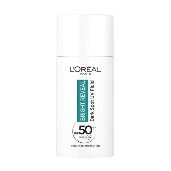 L'Oreal Paris Крем за лице с флуидна текстура с ниацинамид, SPF 50+ - L&#039;Oreal Paris Bright Reveal Dark Spot UV Fluid, SPF 50+, 50 мл