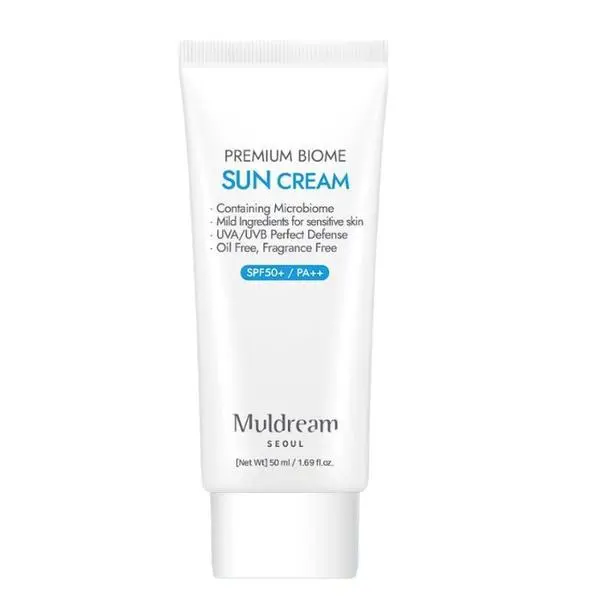 Muldream Крем за лице със слънцезащита SPF50+ PA++, веган &ndash; Muldream Premium Biome Sun Cream, 50 мл