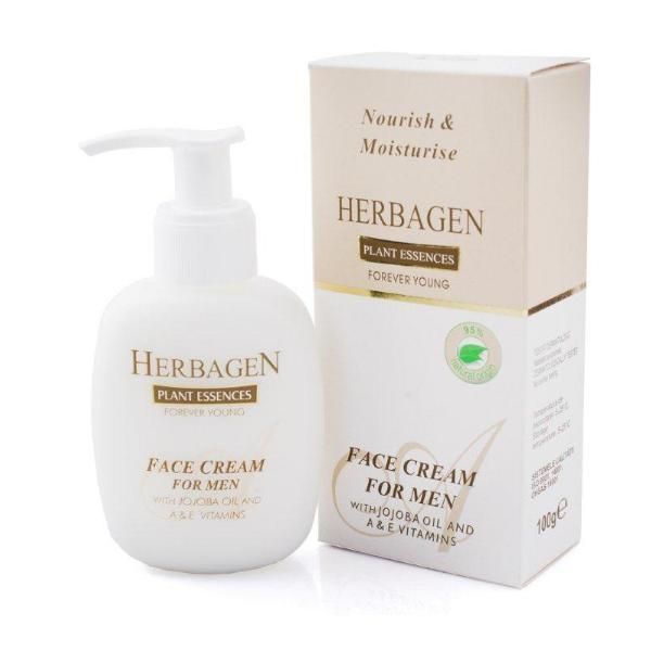 Herbagen Крем за лице за мъже с масло от жожоба и витамини Herbagen, 100г