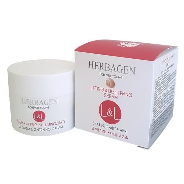 Herbagen Крем за лифтинг и озаряване с екстракт от охлюв L&amp;L Herbagen, 50г