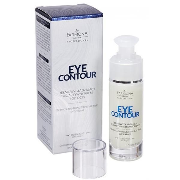 Farmona Крем за очи с изглаждащ ефект с тройно действие - Farmona Eye Contour Dermosmoothing Triple Active Eye Cream, 30мл