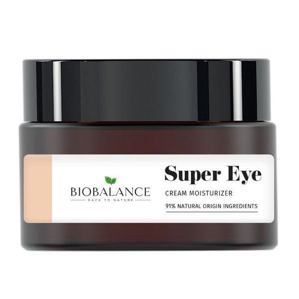 Bio Balance Крем за околоочен контур, интензивно овлажняващ, с хидролизиран колаген 3% + хиалуронова киселина 1,5% + витамин С 0,5% - Bio Balance Super Eye Cream Moisturizer, 20 мл