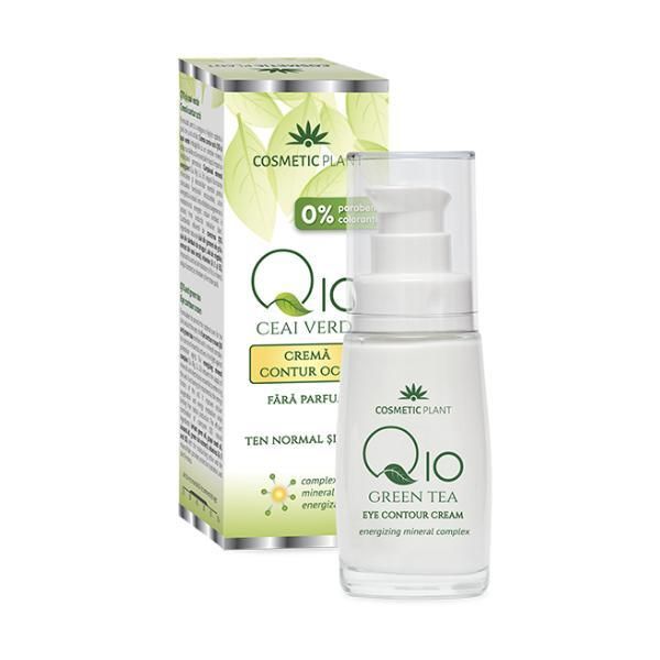 Cosmetic Plant Крем за околоочен контур Q10 + Зелен чай Cosmetic Plant, 30мл