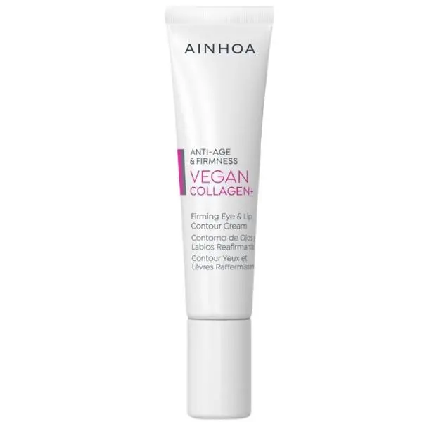 Ainhoa Крем за околоочния и устния контур със стягащ ефект - Ainhoa Anti-Age &amp; Firmness Vegan Collagen+ Firming Eye &amp; Lip Contour Cream, 15 мл