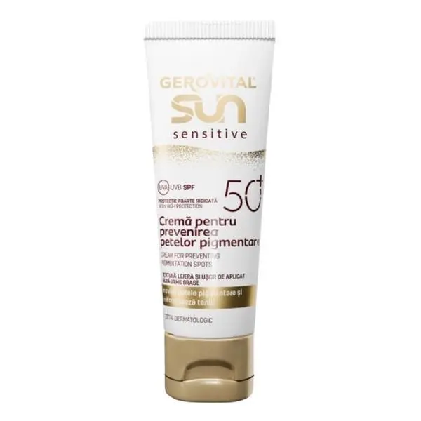 Gerovital Крем за предотвратяване на пигментни петна SPF 50+ - Gerovital Sun Sensitive, 50 мл.