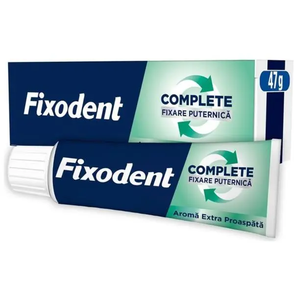 Fixodent Крем за протези - Fixodent Complete Extra Fresh, 47 гр