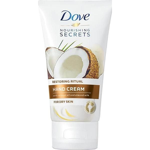Dove Крем за ръце с екстракт от кокос и бадемово мляко за суха кожа - Dove Nourishing Secrets, 75 мл