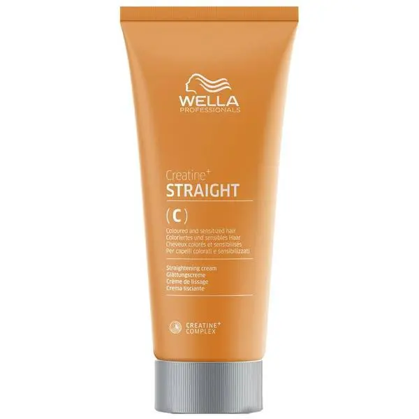 Wella Professionals Крем за трайно изправяне за боядисана коса - Wella Professionals Creatine+ Straight C, 200 мл