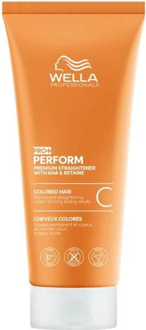 Wella Professionals Крем за трайно изправяне за боядисана коса - Wella Professionals Pro+ Perform Premium Straightener With AHA &amp; Betaine C, 200 мл