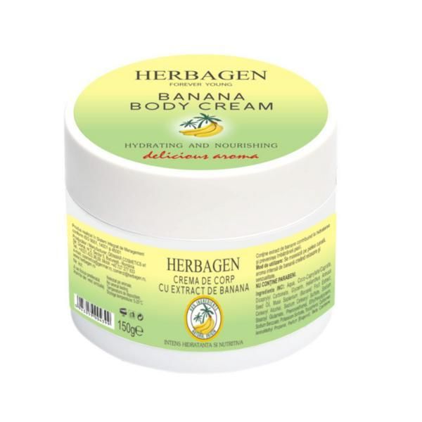 Herbagen Крем за тяло с екстракт от банан - Herbagen Banana Body Cream, 150 гр