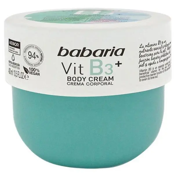 Babaria Крем за тяло с витамин B3 - Babaria Vitamin B3 Body Cream, 400 мл