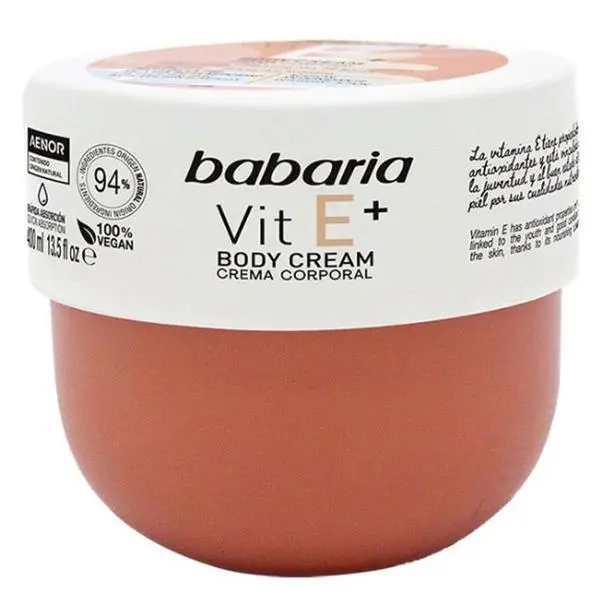 Babaria Крем за тяло с витамин Е - Babaria Vitamin E Body Cream, 400 мл