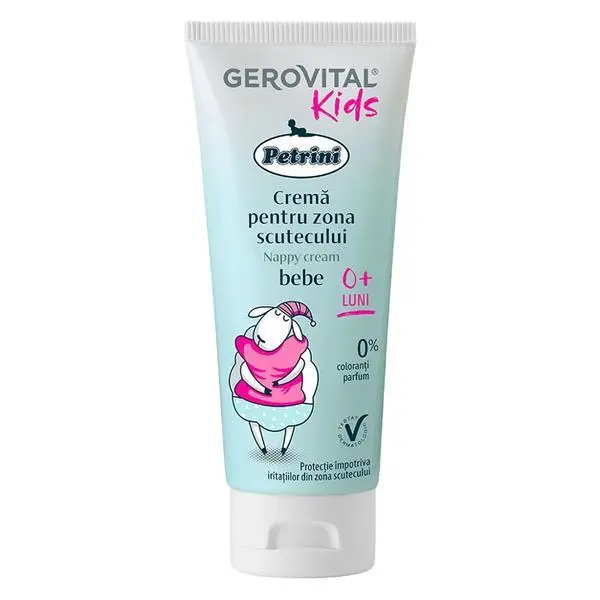 Gerovital Крем за зоната на пелените - Gerovital Kids Petrini Nappy Cream, 0+ месеца, 100 мл