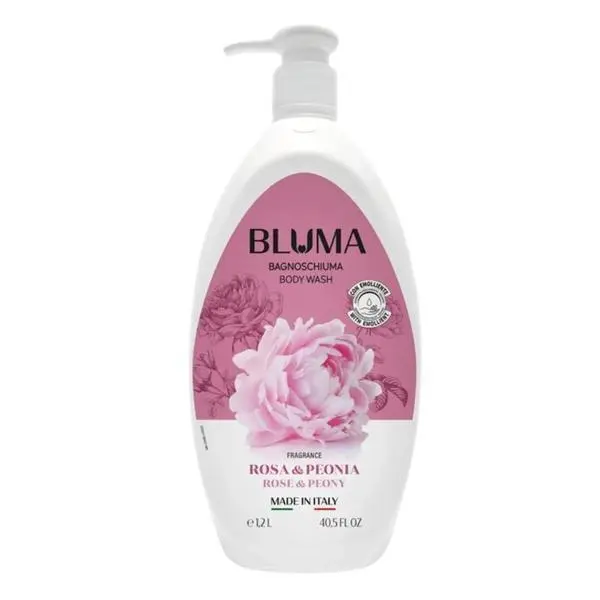 Bluma Кремообразен душ гел с аромат на роза и божур - Bluma, 1200 мл