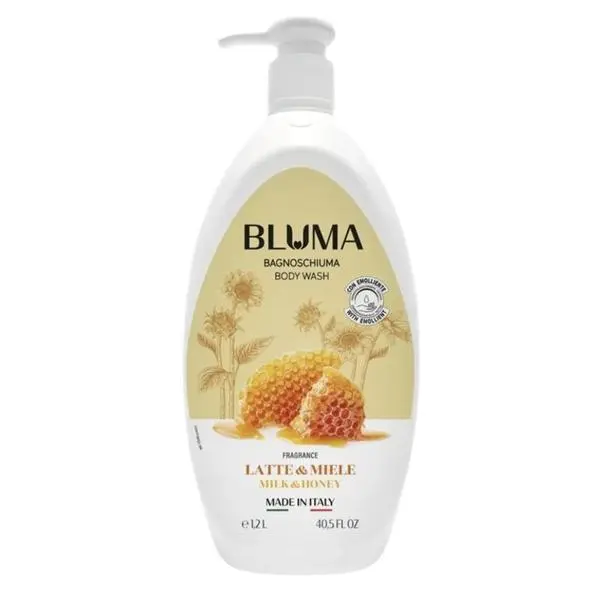 Bluma Кремообразен душ гел с аромат на синьо мляко и мед - Bluma, 1200 мл