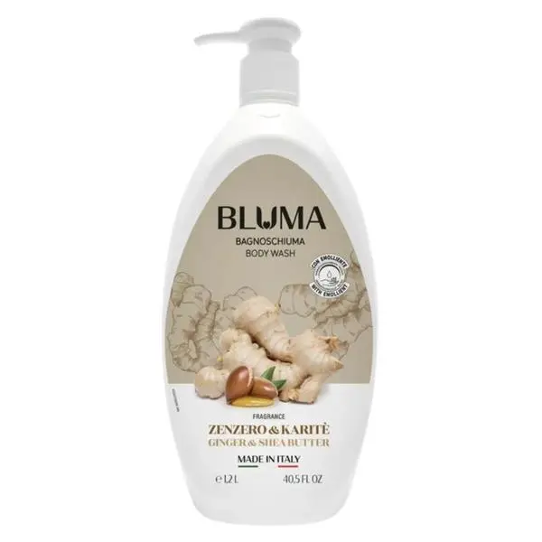 Bluma Кремообразен душ гел с джинджифил и масло от ший - Bluma , 1200 мл
