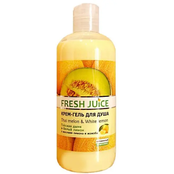 Fresh Juice Кремообразен душ гел с екстракт от пъпеш и лимоново масло Fresh Juice, 500мл