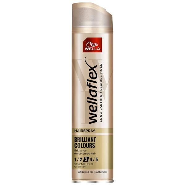 Wella Professionals Лак за боядисана коса със силно закрепване - Wella Wellaflex Brilliant Colors Strong Hold, 250 мл