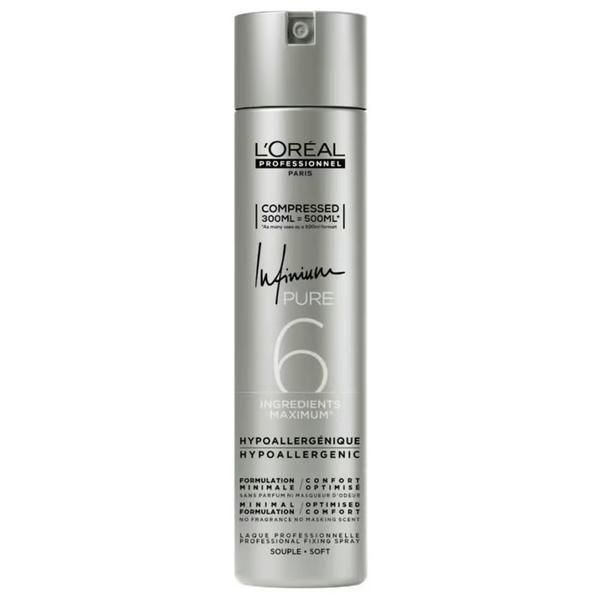 L'oreal Professionnel Лак за коса с лека фиксация - L&#039;Oreal Professionnel Infinium Pure 6 Soft, 300 мл