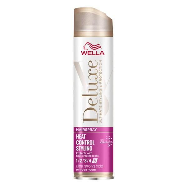 Deluxe Лак за коса със силна фиксация - Wella Deluxe Heat Control Styling Ultra Strong Hold, 250 мл