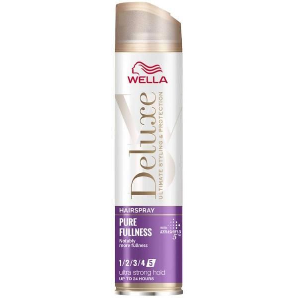Wella Professionals Лак за коса със силна фиксация - Wella Deluxe Pure Fullness Ultra Strong Hold, 250 мл