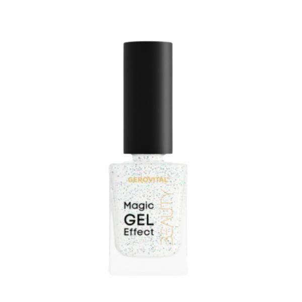 Gerovital Лак за нокти Gerovital Beauty Magic Gel Effect нюанс 20 Бял гланцов блясък, 11 мл