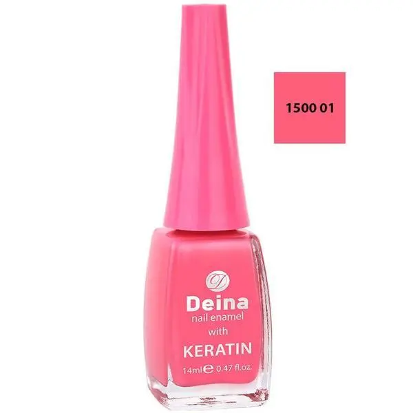 Deina Лак за нокти с кератин - Deina Nail Enamel with Keratin, нюанс 1500 01, 12 мл