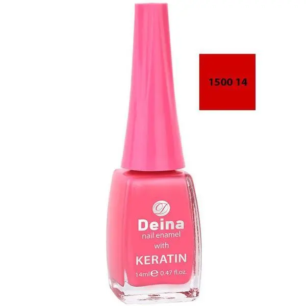 Deina Лак за нокти с кератин - Deina Nail Enamel with Keratin, нюанс 1500 14, 12 мл