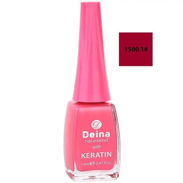 Deina Лак за нокти с кератин - Deina Nail Enamel with Keratin, нюанс 1500 18, 12 мл