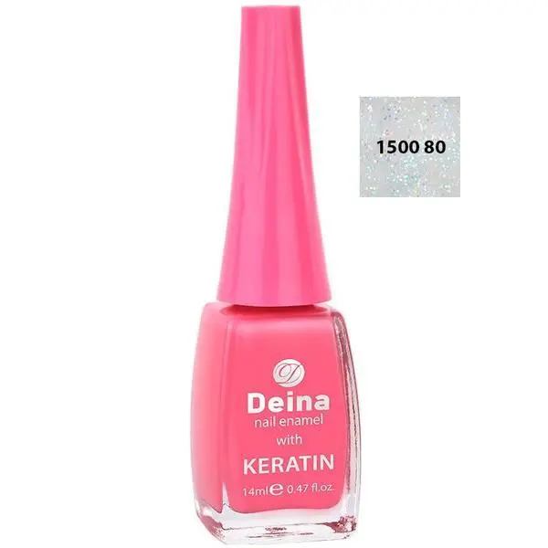Deina Лак за нокти с кератин - Deina Nail Enamel with Keratin, нюанс 1500 80, 12 мл