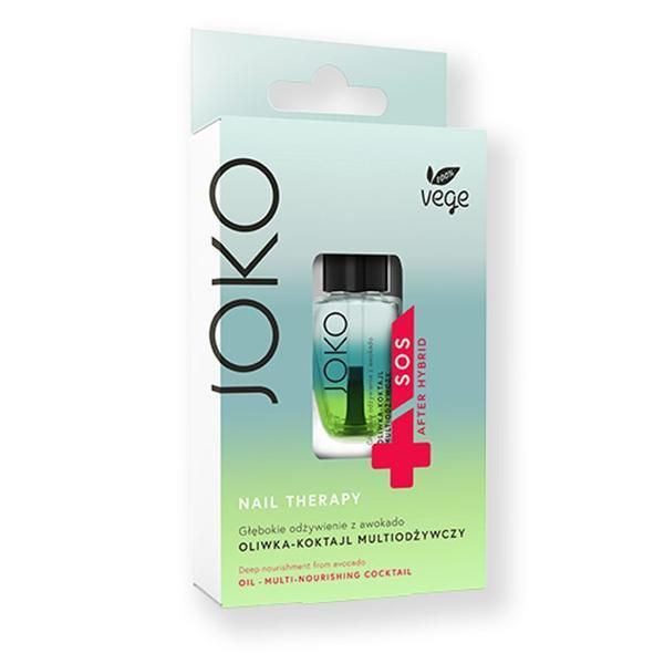 Joko Лечние нокти - Joko 100% Vege SOS After Hybrid Nails Therapy, вариант 10 Olive-Nutritious Cocktail, 11 мл