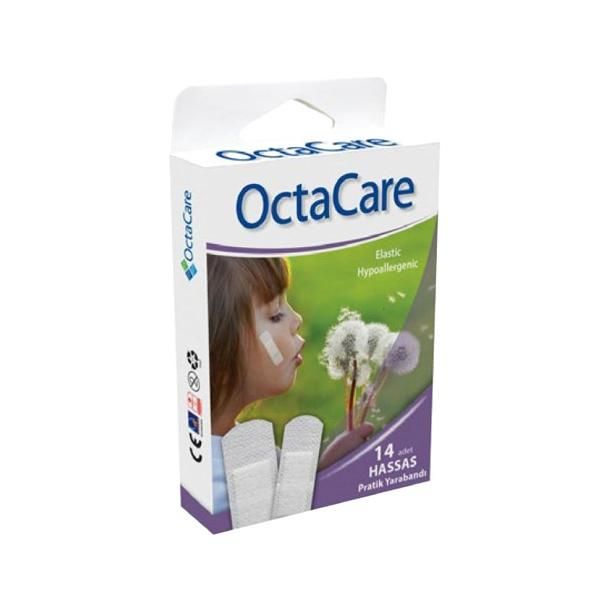 Octamed Лепенки за чувствителна кожа - Octamed OctaCare Sensitive Plaster, 19 x 72мм, 14 броя