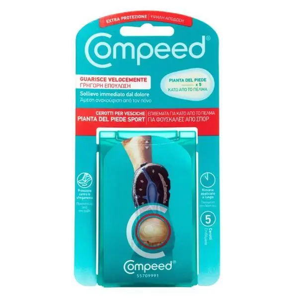 Compeed Лепенки за мазоли по краката - Compeed Sport Pianta Del Piede, 5 броя