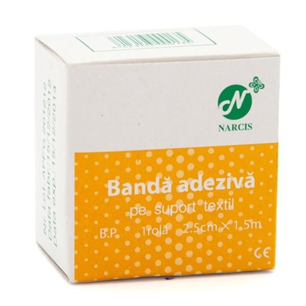 Narcis Лепяща лента Бяла Текстилна основа Narcis, 2.5см x 1.5м