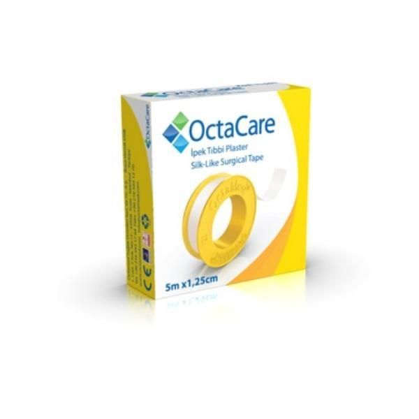 Octamed Лепяща лента на копринена основа - Octamed OctaCare Silk-Like Surgical Tape, 1.25см x 5м