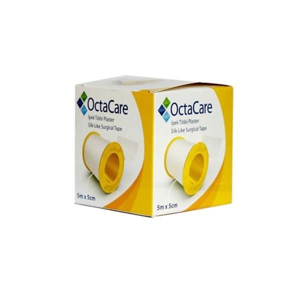 Octamed Лепяща лента на копринена основа - Octamed OctaCare Silk-Like Surgical Tape, 5см x 5м