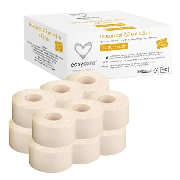 Easy Care Левкопласт Uz Medical Matase - EasyCare 2.5 см x 5 м, 12 бр