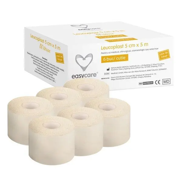 Easy Care Левкопласт Uz Медицински превръзки - EasyCare 5 см x 5 м, 6 бр