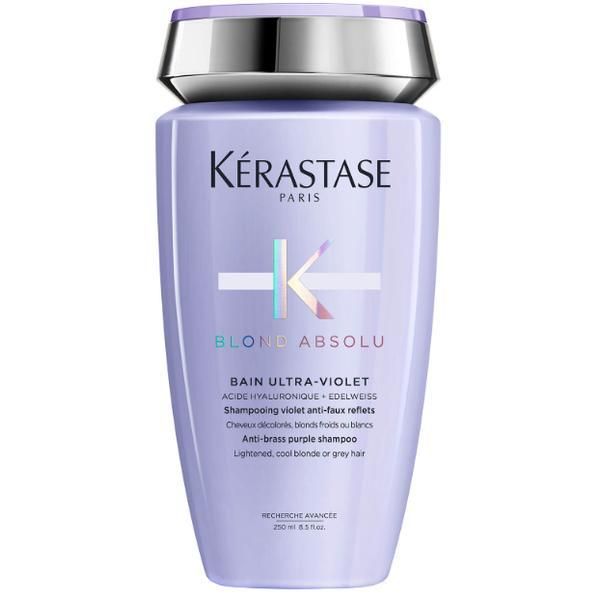 Kerastase Лилав шампоан за неутрализиране на жълти тонове - Kerastase Blond Absolu Bain Ultra-Violet Anti-Brass Purple Shampoo, 250мл