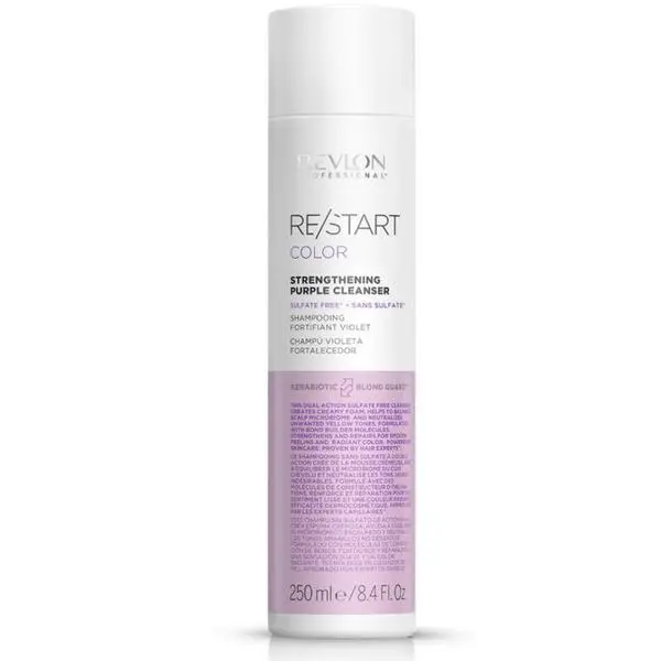 Revlon Professional Лилав шампоан за неутрализиране на жълти тонове - Revlon Professional Re/Start Color Strengthing Purple Cleanser, 250 мл