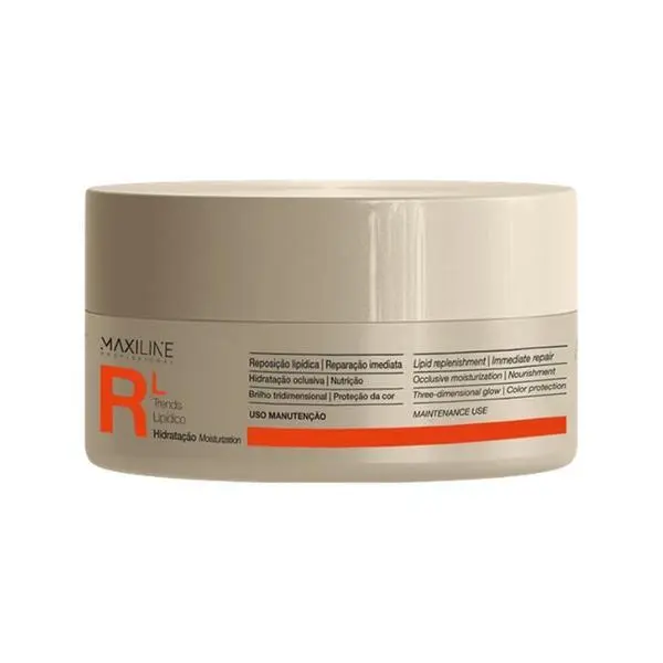 Maxiline Profissional Липидна маска за грижа за боядисана или изрусена коса - Maxiline Professional Trends Lipid Moisturization, 300 мл