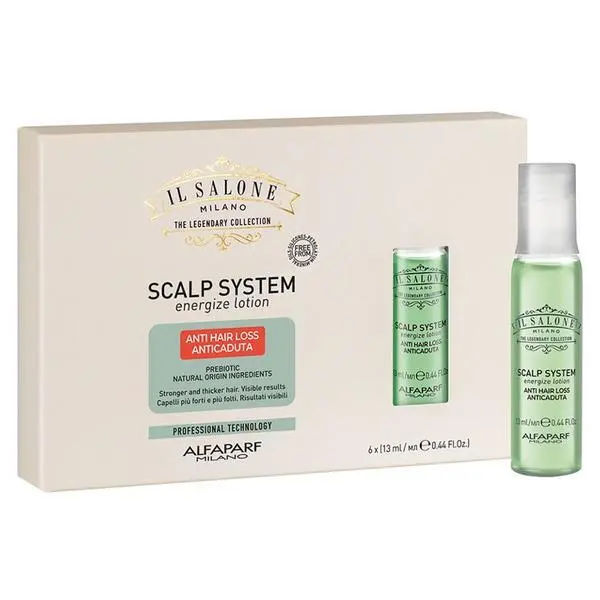 Alfaparf Milano Лосион против косопад - Il Salone Scalp System Energize Lotion Anti Hair Loss, 6 x 13 мл