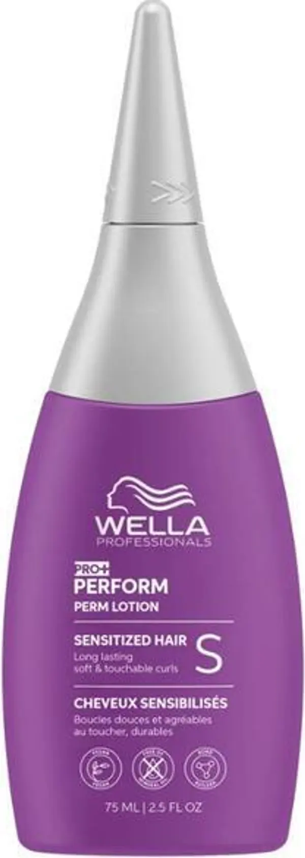 Wella Professionals Лосион за перманентно къдрене за чуплива коса - Wella Professionals Pro+ Perform Perm Lotion Sensitized Hair, 75 мл