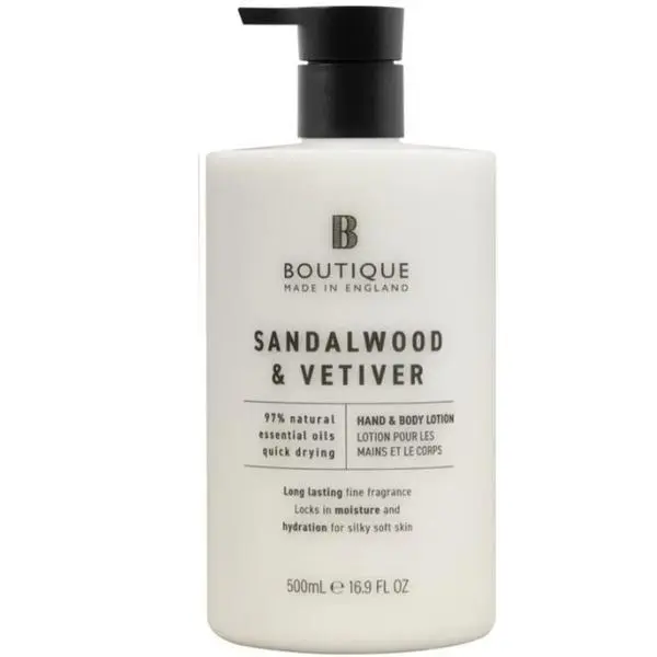 Boutique Лосион за ръце и тяло с аромат на сандалово дърво и ветивер - Boutique Body Wash, 500 мл