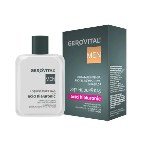 Gerovital Лосион за след бръснене с хиалуронова киселина Gerovital Men, 100 мл