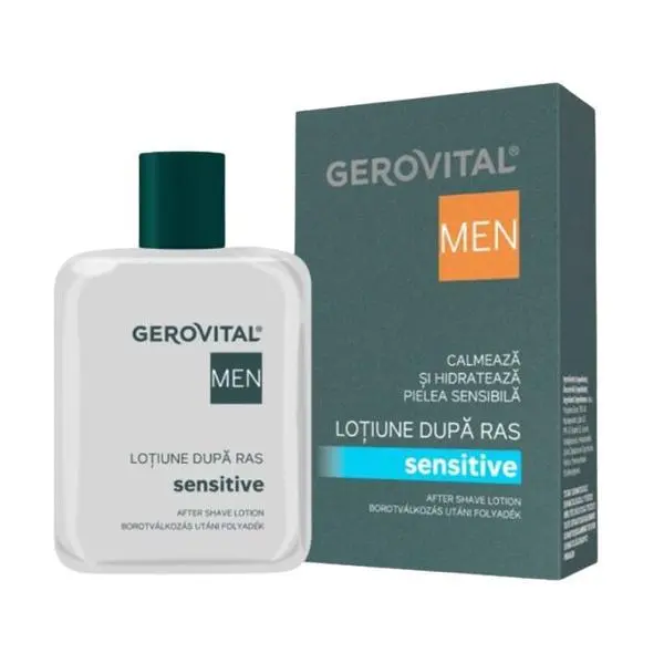 Gerovital *Лосион за след бръснене за чувствителна кожа  Gerovital Men Sensitive, 100  мл